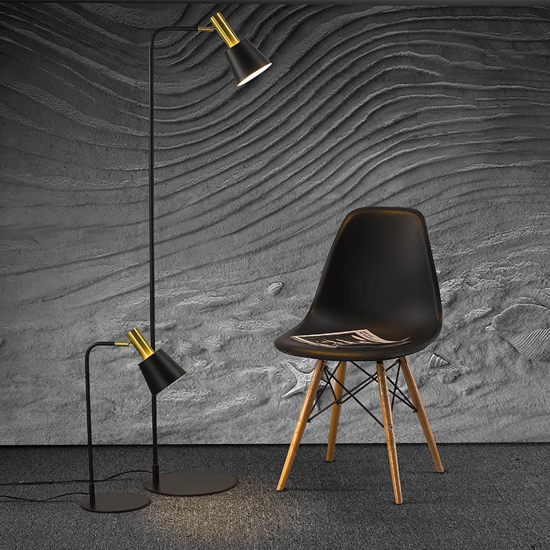 Modern Style Black Fabric Lamp Shade Table Lamp M20028