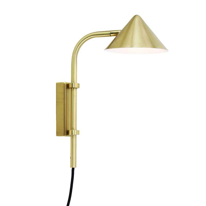 Straw Hat Series Contemporary Brushed Brass Short Arm Iron Vintage Wall Lamp M10471