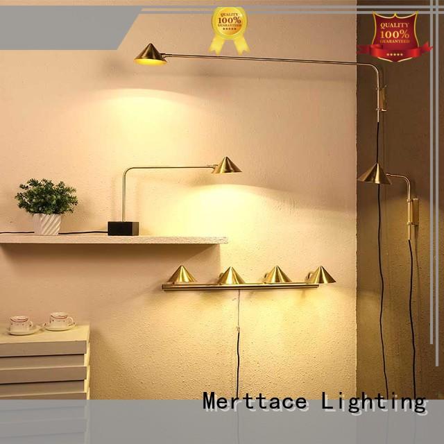 Merttace brushed brass wall mount plug in lamp wholesale for living room