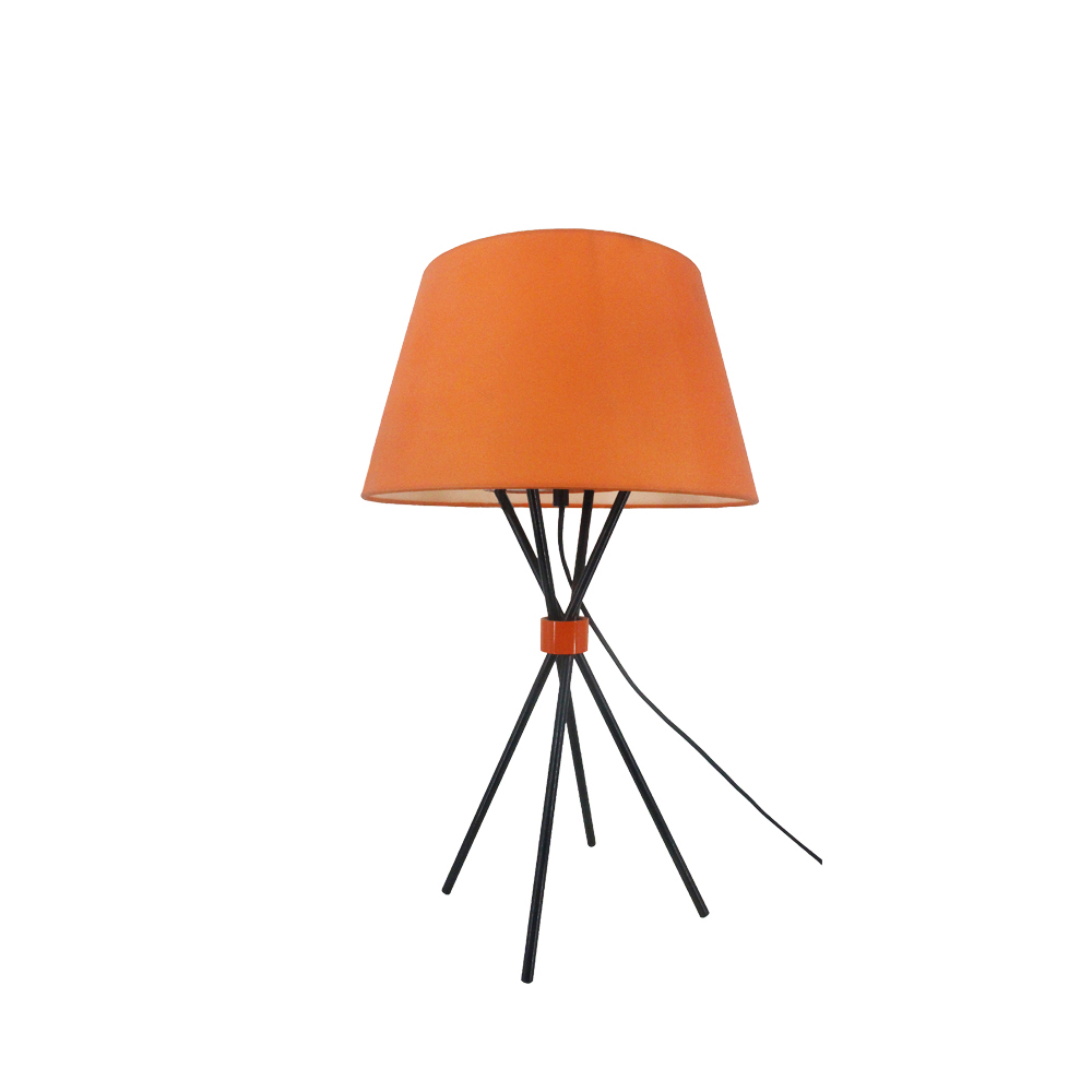 Modern orange cloth lampshade four-legged table lamp M2039