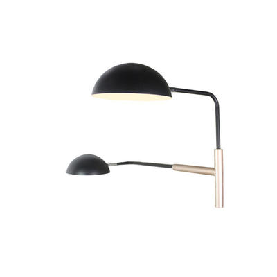 Simple Design Black Semi-Circular Dual Head Wall Lamp for Bedroom M10458