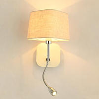 Fabric Lampshade Bedside Reading Wall Lamp for Hotel Room M40146
