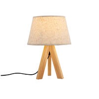 Classic Design Tripod Wooden Base Table Lamp for Hotel Room M20172
