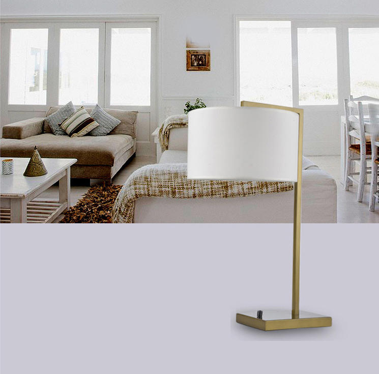 Modern Minimalist Design Copper Fabric Lamp Shade Table Lamp M20145