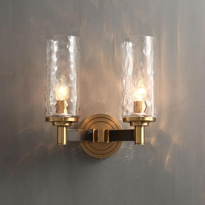 2 Head Luxury Hotel Mid Century Copper Candle Holder Wall Mounted Sconces M40285
