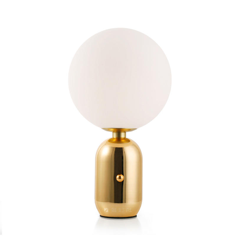 Modern Design Hotel Table Lamp White Glass Globe Shade Desk Light Factory M20256