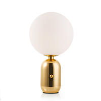 Modern Design Hotel Table Lamp White Glass Globe Shade Desk Light Factory M20256