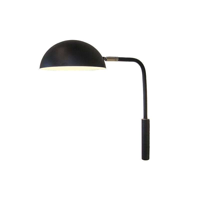 Simple Design Black Semi-Circular Lampshade Wall Lamp for Bedroom M10457